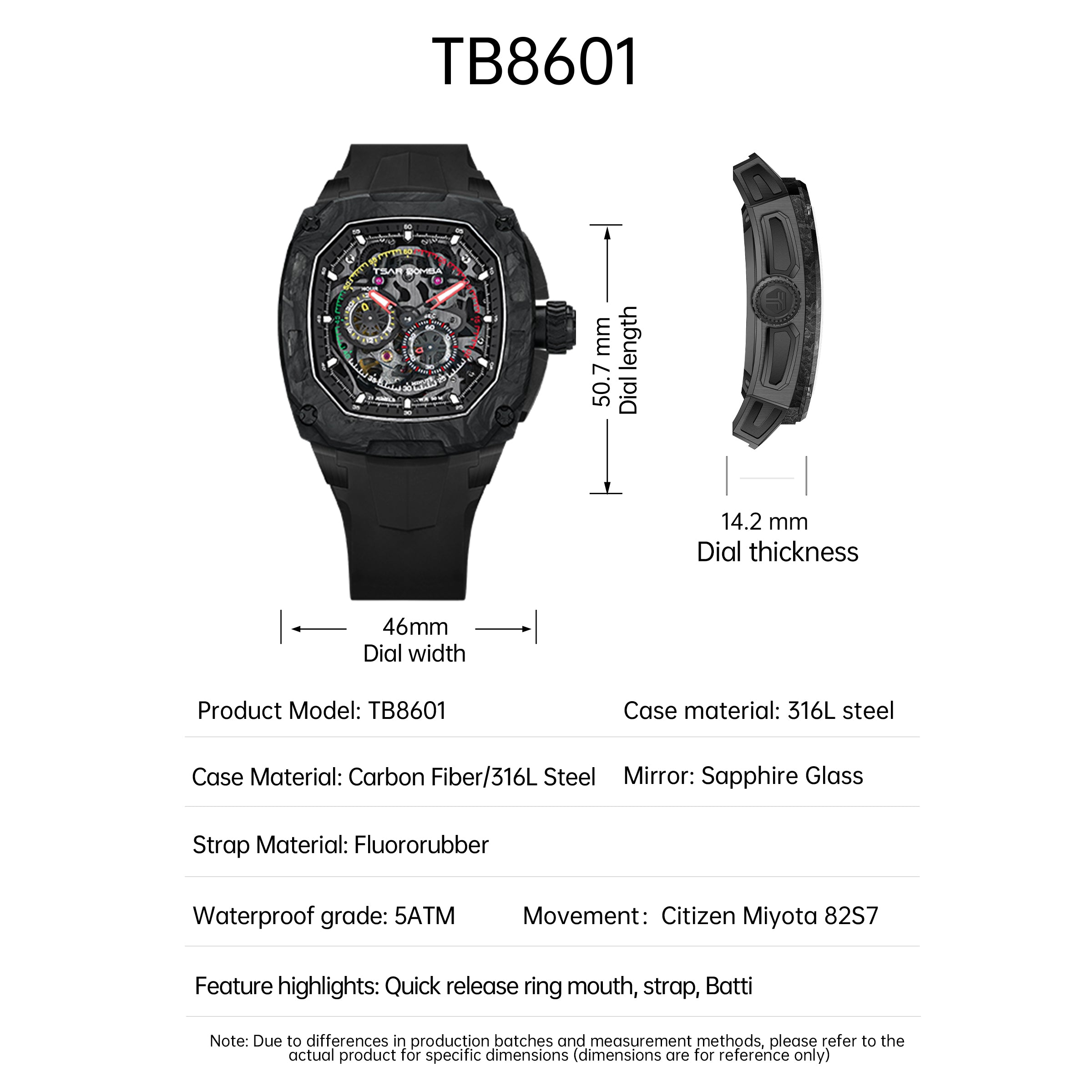 Dark Matter Series Men's Automatic Watch Set