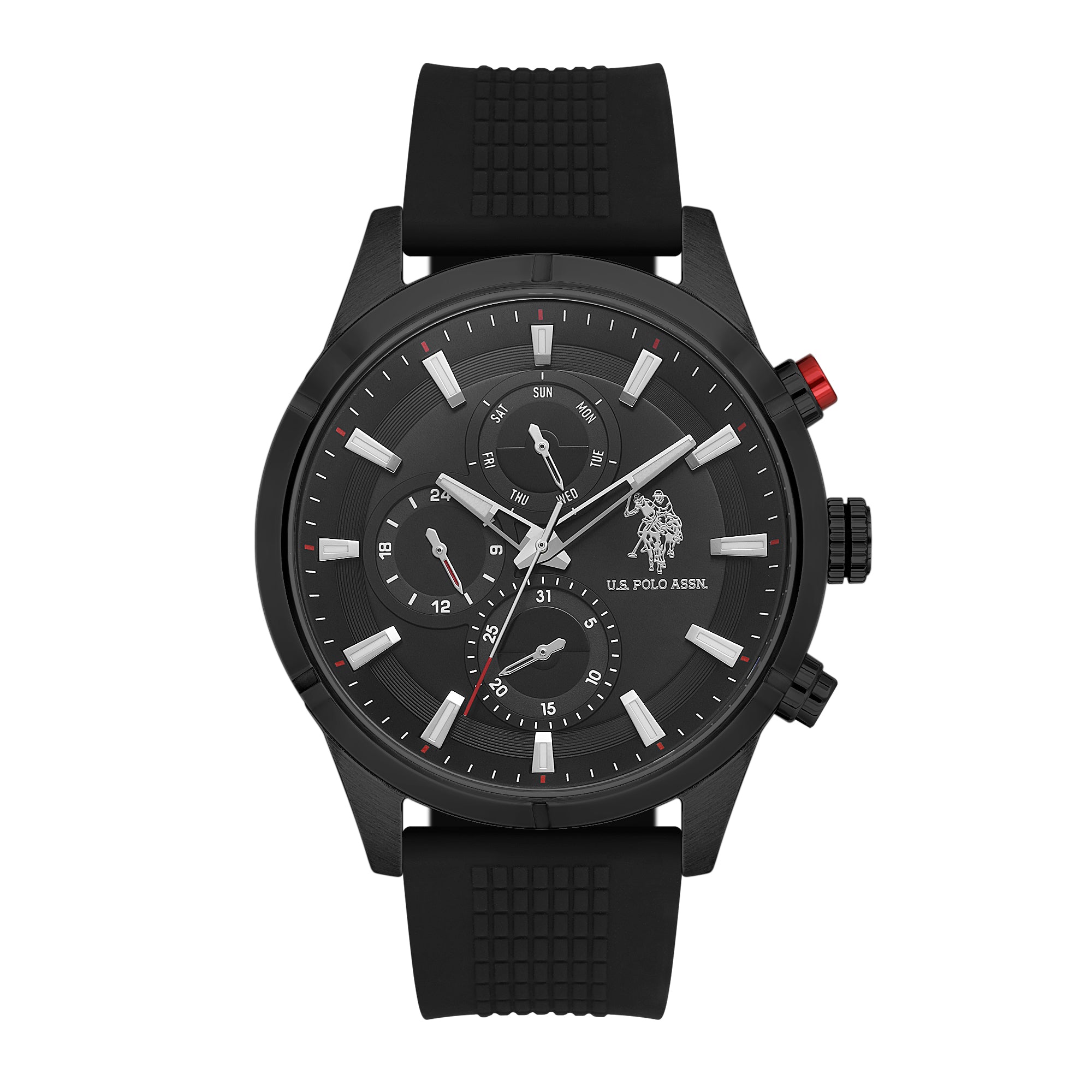 U.S. Polo Assn. Crossing Stainless Steel Bracelet Multifunction Watch for Men, 46mm