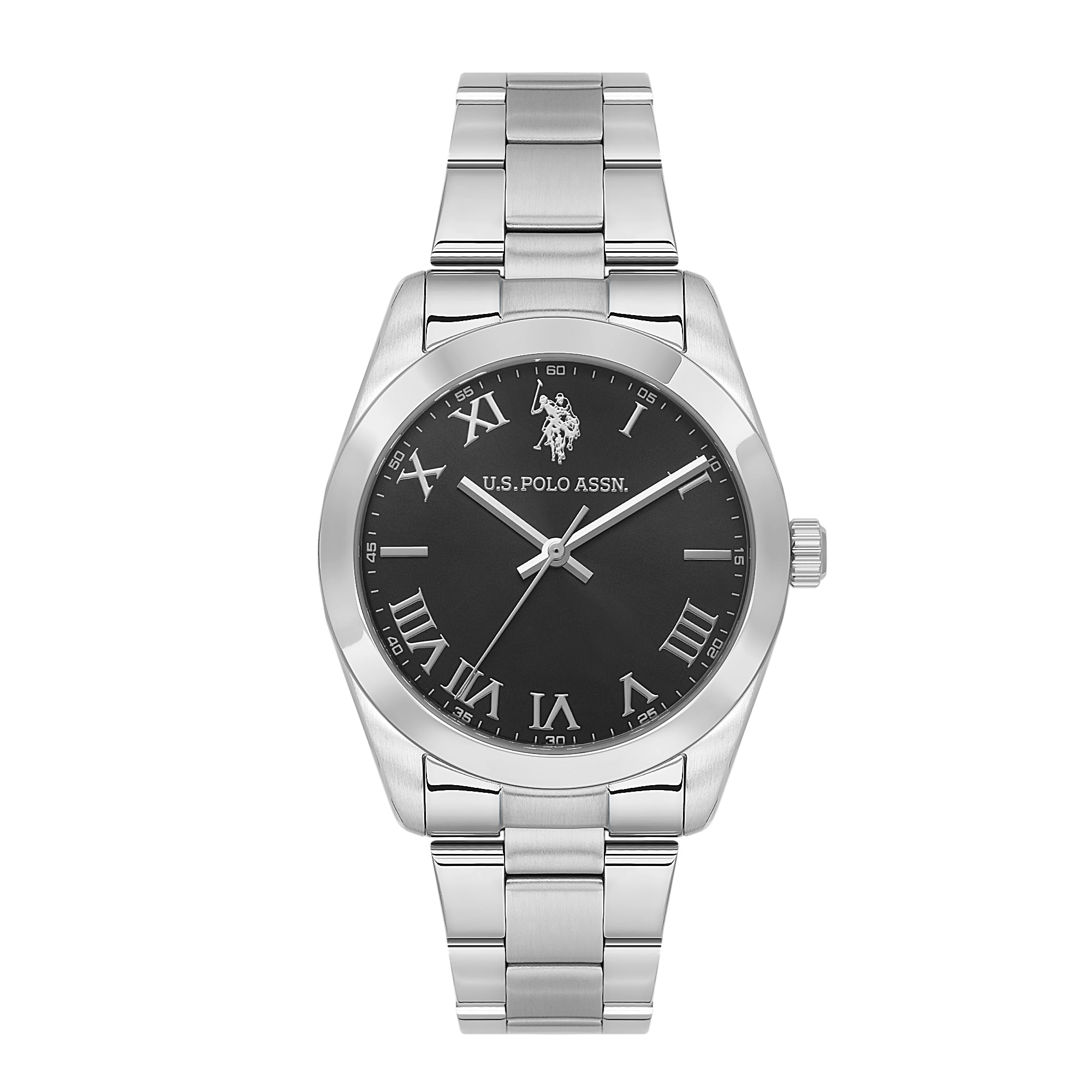 U.S. Polo Assn. Novelties Stainless Steel Bracelet Analog Watch for Men, 40mm
