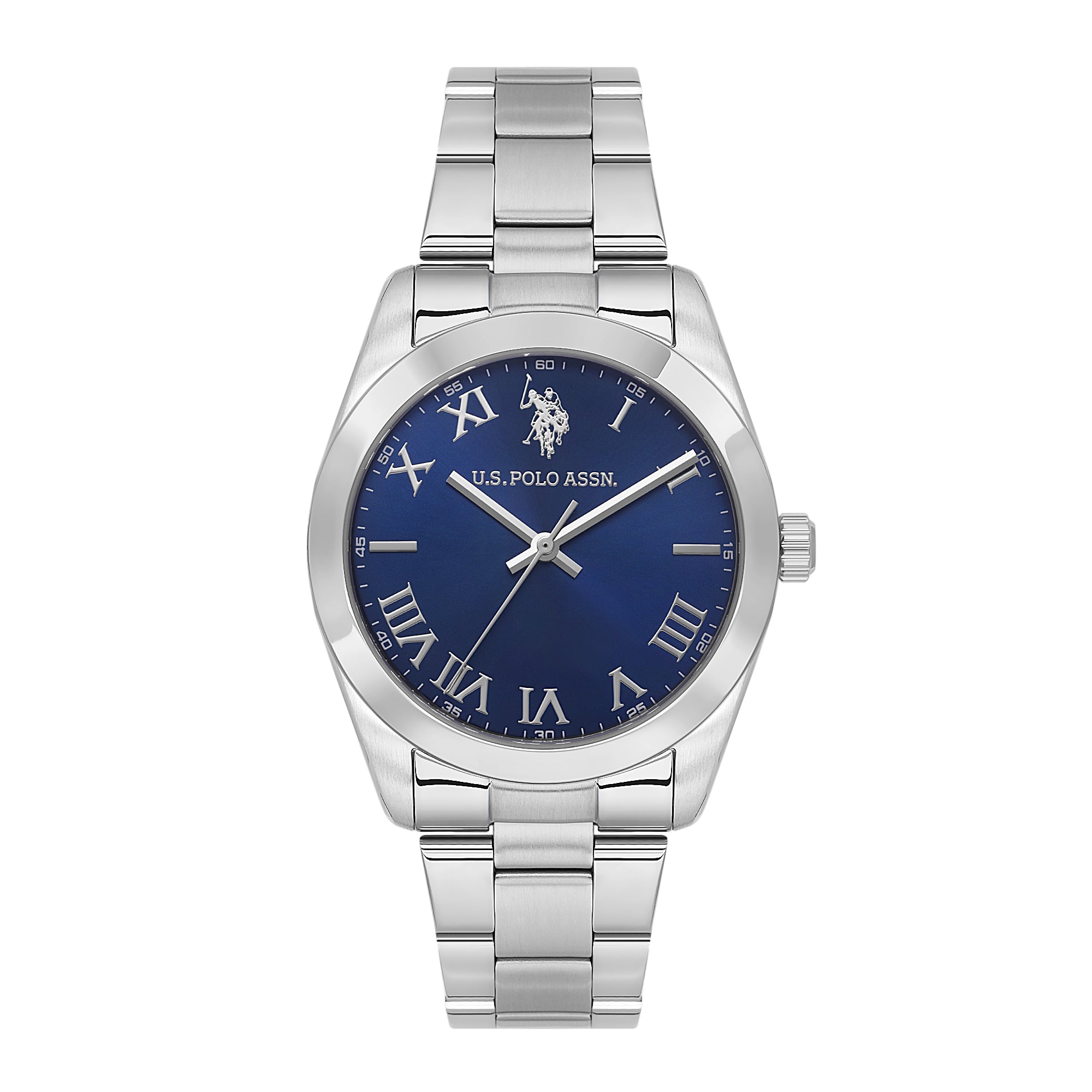 U.S. Polo Assn. Novelties Stainless Steel Bracelet Analog Watch for Men, 40mm
