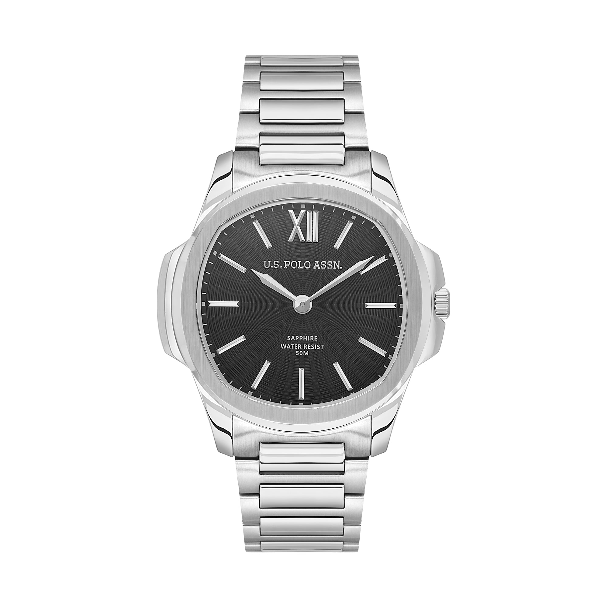 U.S. Polo Assn. Novelties Stainless Steel Bracelet Analog Watch for Men, 42mm