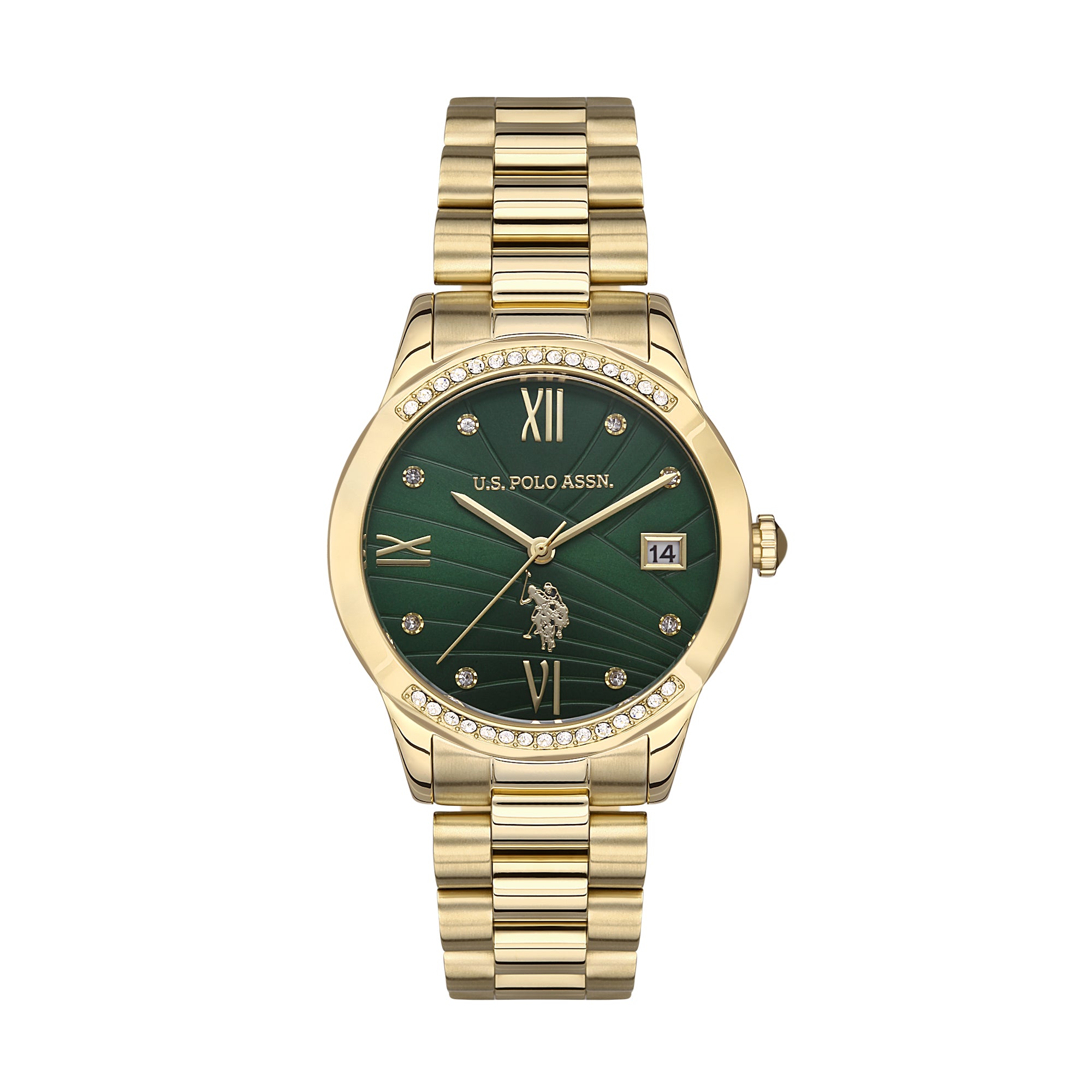 U.S. Polo Assn. Stile Stainless Steel Bracelet Analog Watch for Women, 36mm