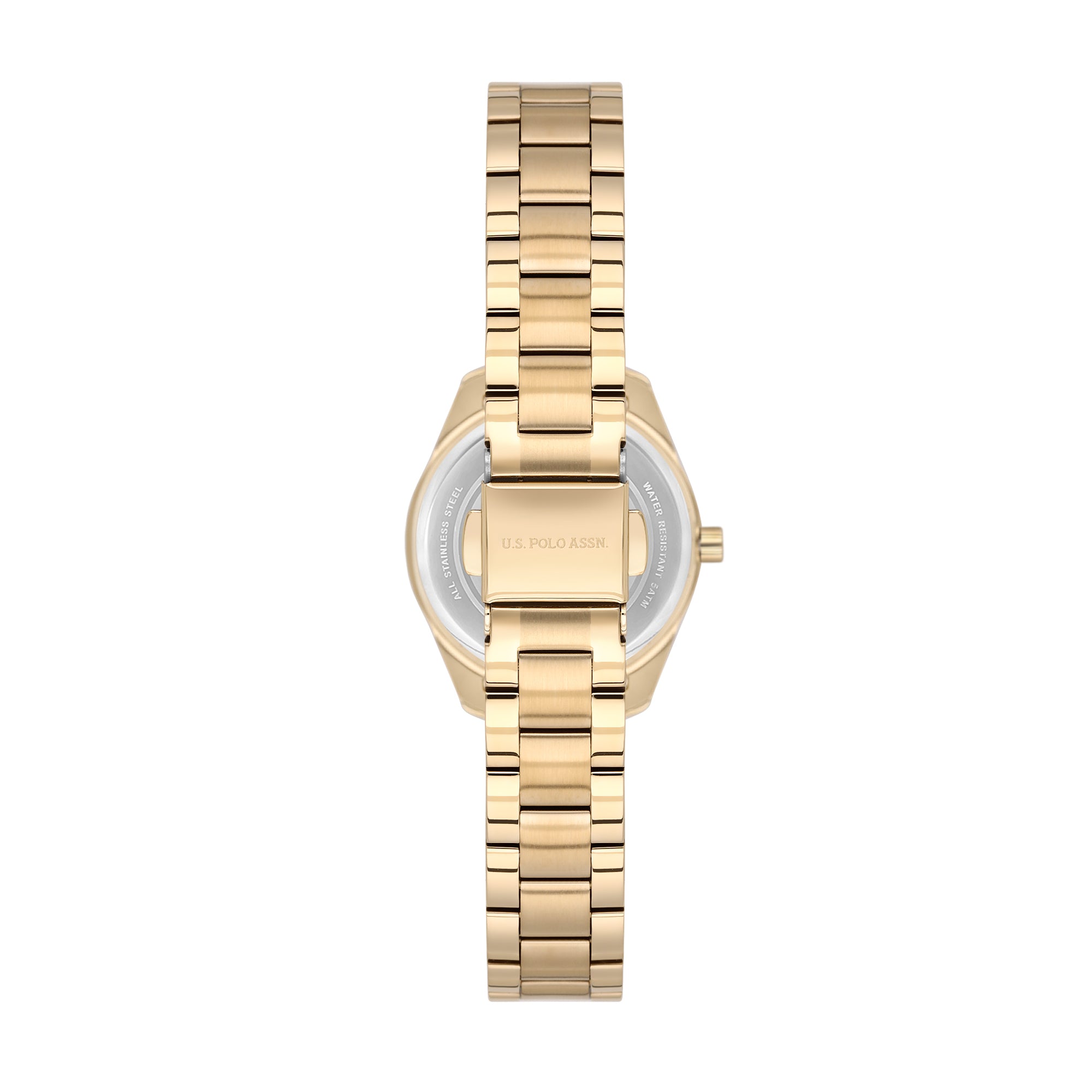 U.S. Polo Assn. Novelties Stainless Steel Bracelet Analog Watch for Women, 28mm