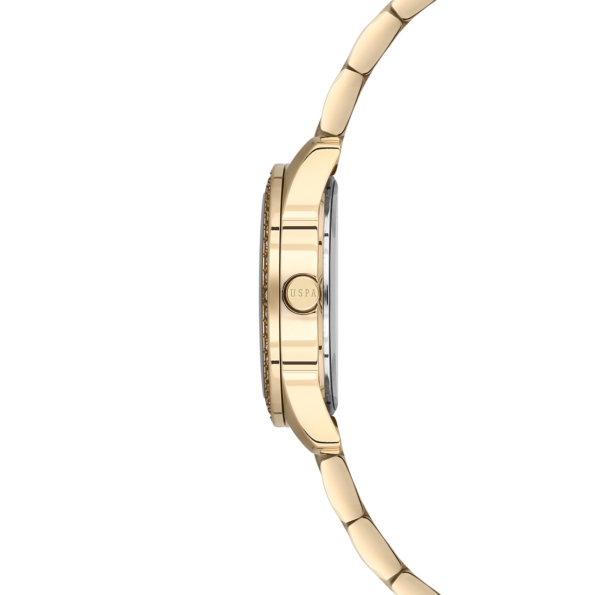 U.S. Polo Assn. Novelties Stainless Steel Bracelet Analog Watch for Women, 28mm