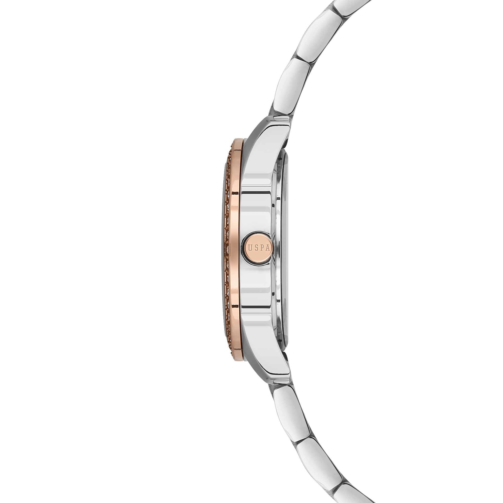 U.S. Polo Assn. Novelties Stainless Steel Bracelet Analog Watch for Women, 28mm