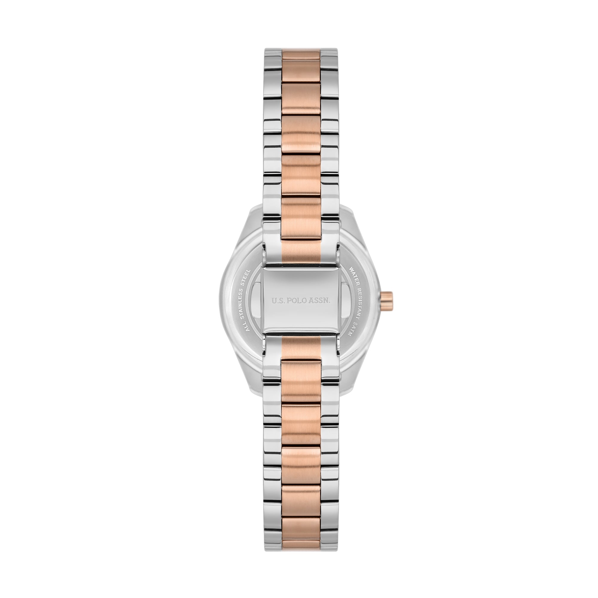 U.S. Polo Assn. Novelties Stainless Steel Bracelet Analog Watch for Women, 28mm