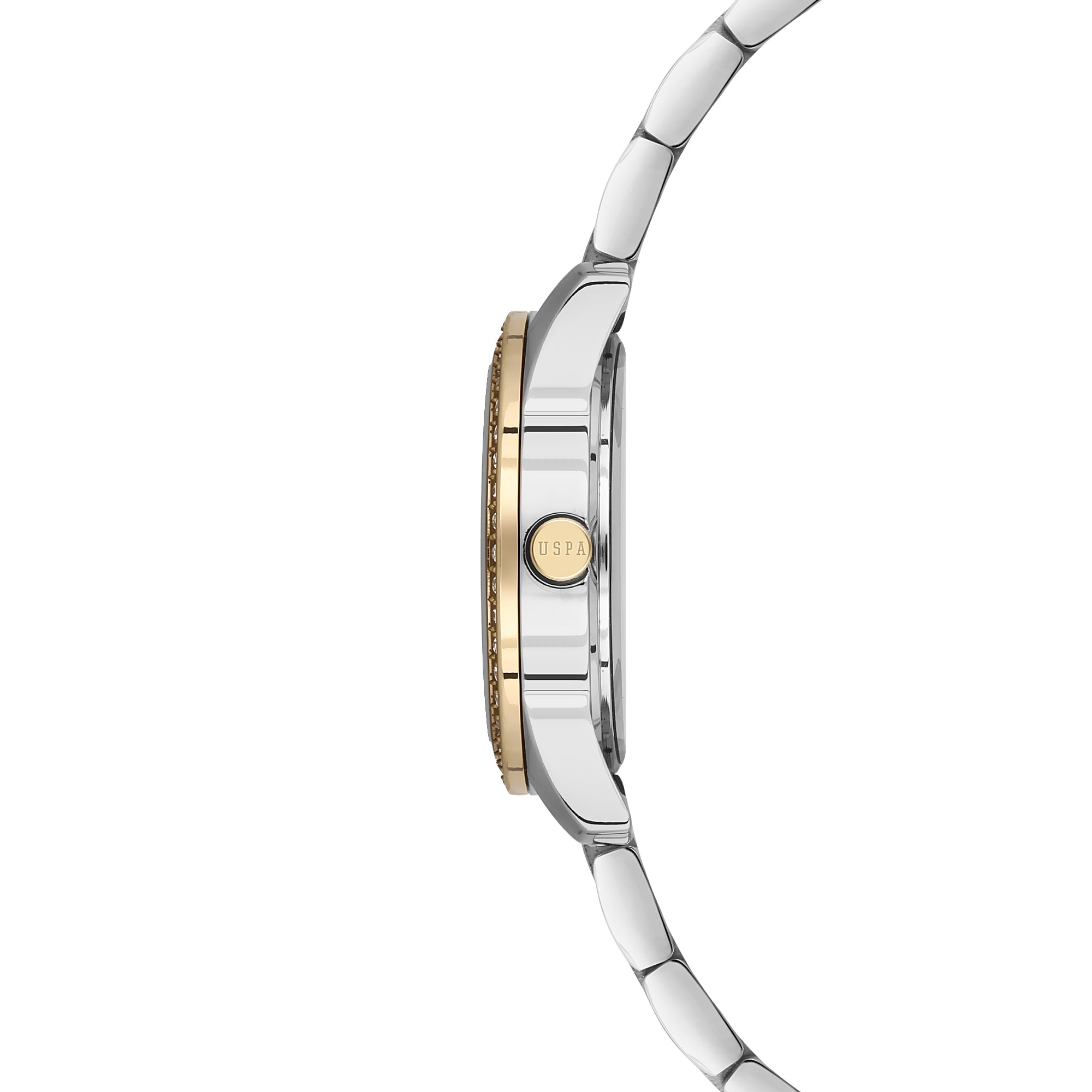 U.S. Polo Assn. Novelties Stainless Steel Bracelet Analog Watch for Women, 28mm