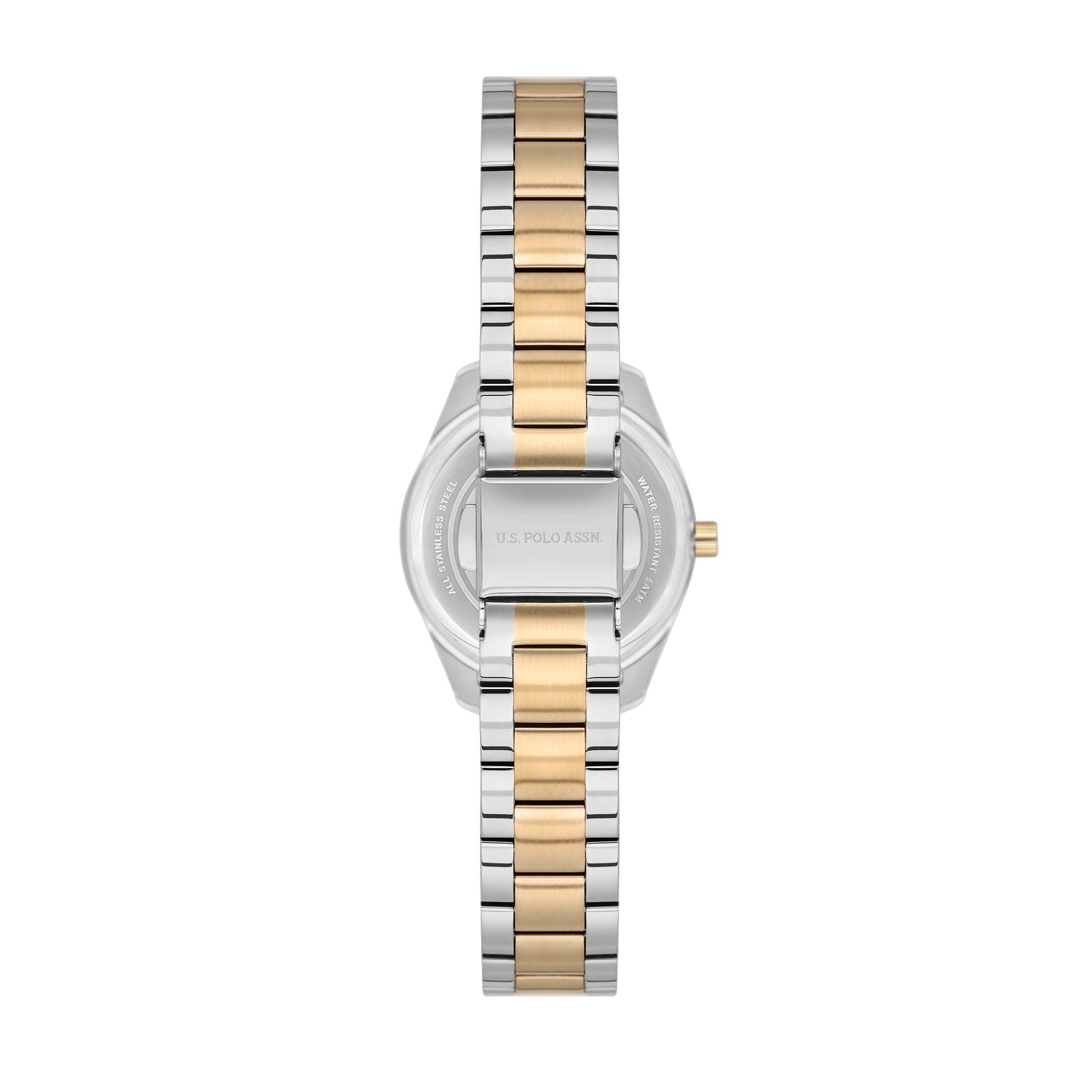 U.S. Polo Assn. Novelties Stainless Steel Bracelet Analog Watch for Women, 28mm
