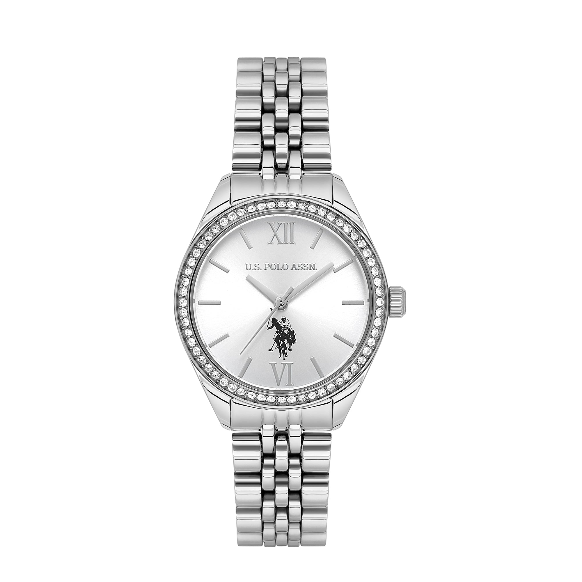 U.S. Polo Assn. Stile Stainless Steel Bracelet Analog Watch for Women, 30mm