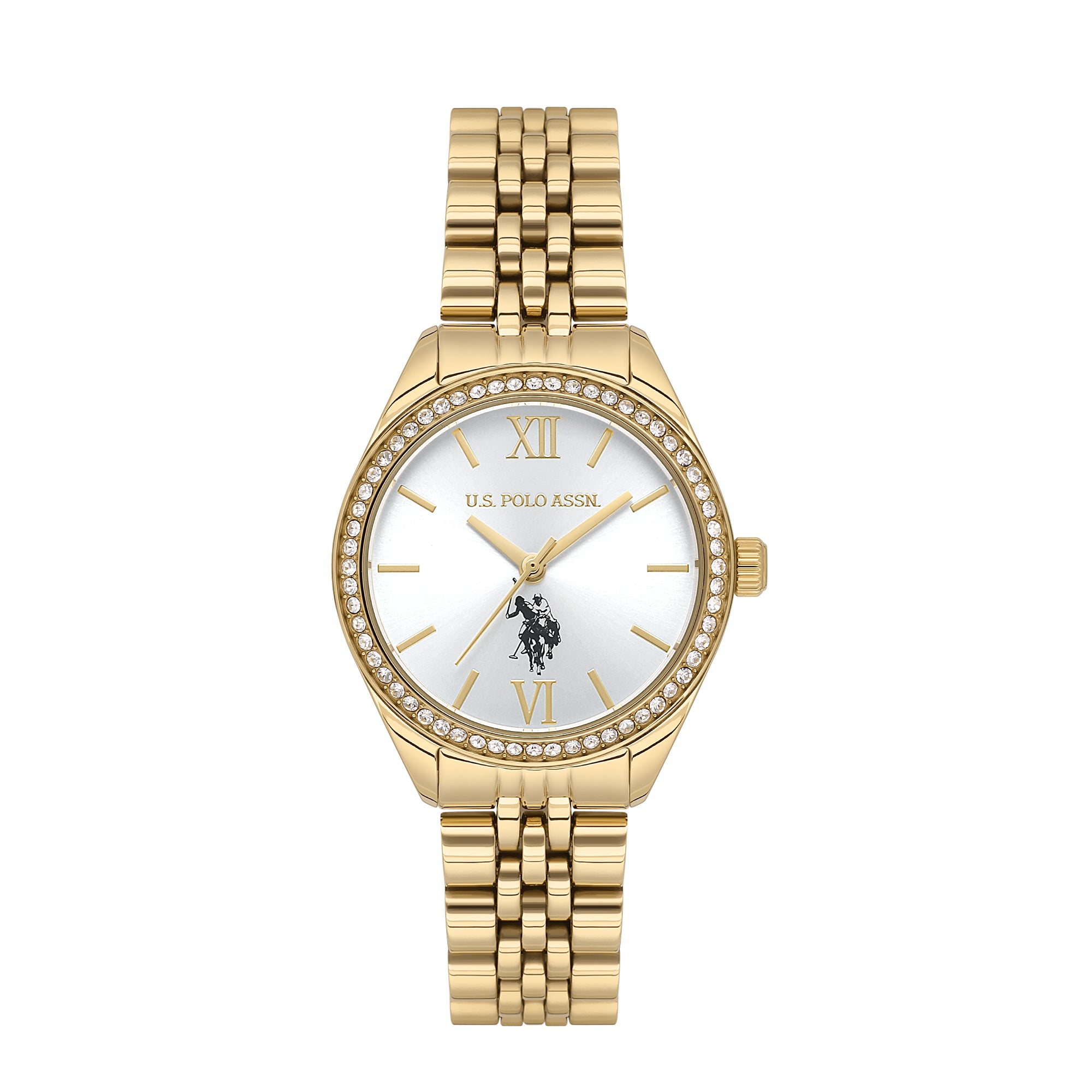 U.S. Polo Assn. Stile Stainless Steel Bracelet Analog Watch for Women, 30mm