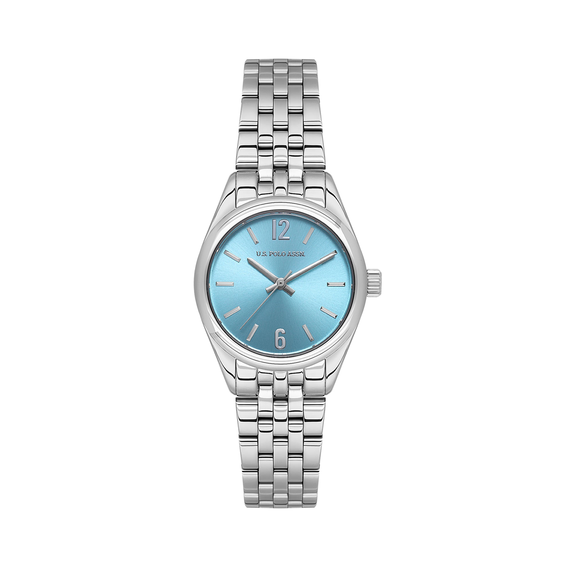 U.S. Polo Assn. Novelties Stainless Steel Bracelet Analog Watch for Women, 28mm