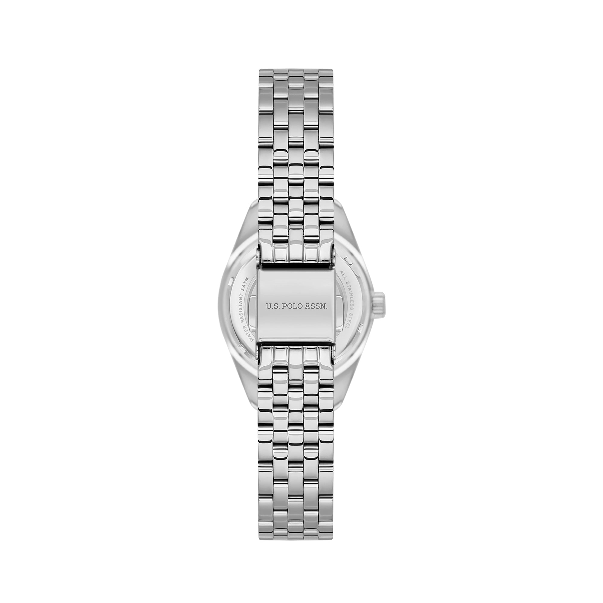U.S. Polo Assn. Novelties Stainless Steel Bracelet Analog Watch for Women, 28mm