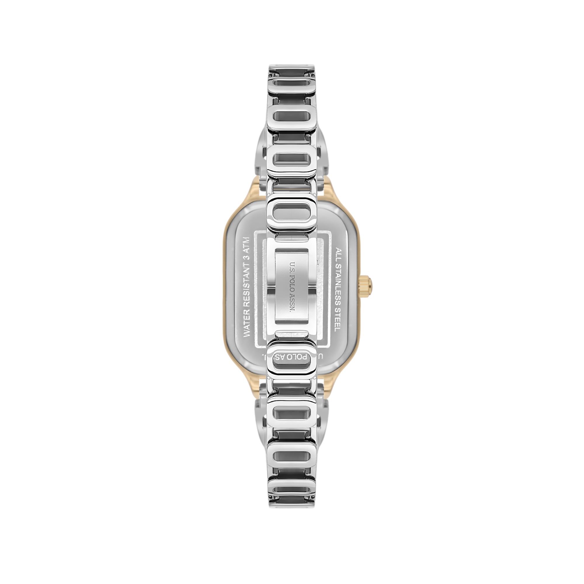 U.S. Polo Assn. Novelties Stainless Steel Bracelet Analog Watch for Women, 30mm