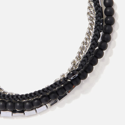Handmade Men's Adjustable Multiline Beaded Bracelet
