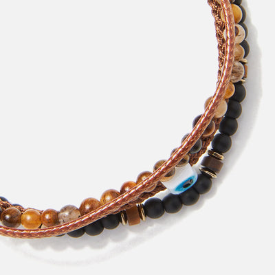 Handmade Men's Multiline Adjustable Bracelet