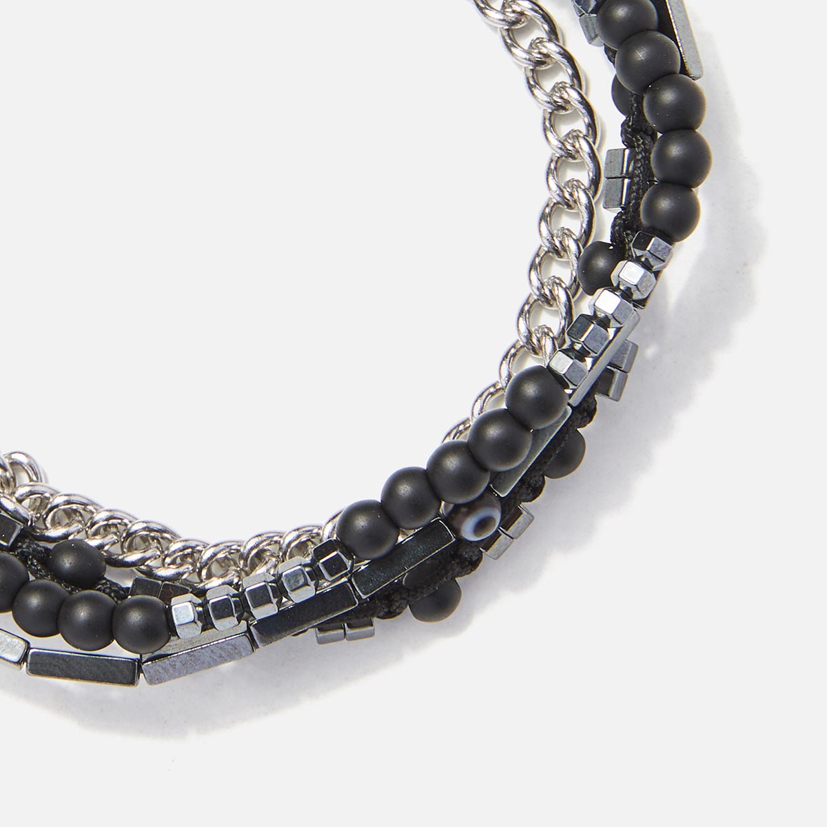 Handmade Men's Adjustable Multiline Beaded Bracelet