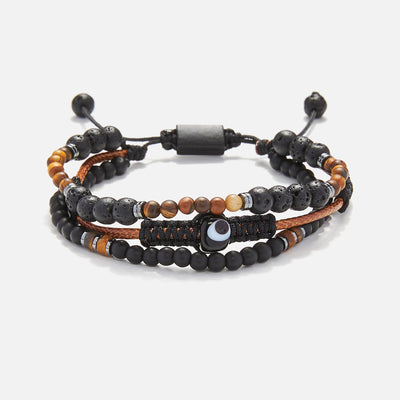 Handmade Men's Multiline Adjustable Bracelet