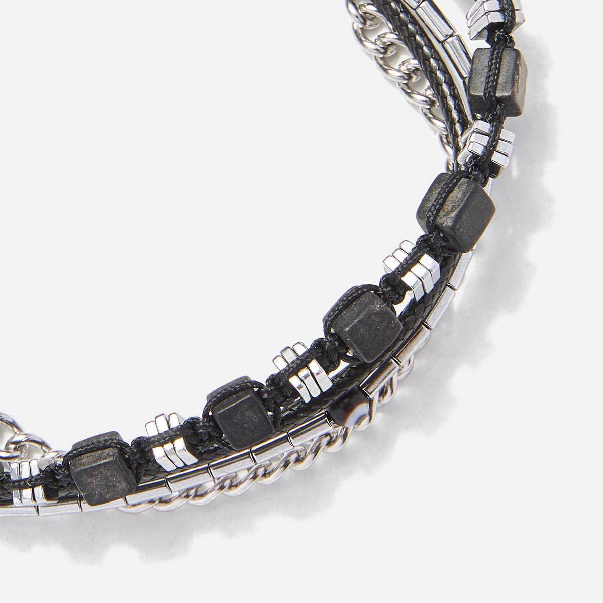 Handmade Men's Adjustable Multiline Beaded Bracelet