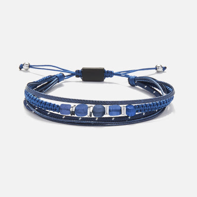 Handmade Men's Multiline Adjustable Bracelet