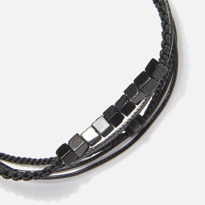 Handmade Men's Adjustable Multiline Beaded Bracelet