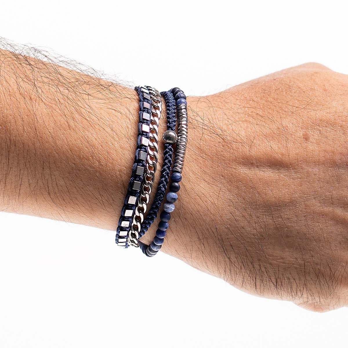 Handmade Men's Multiline Adjustable Bracelet