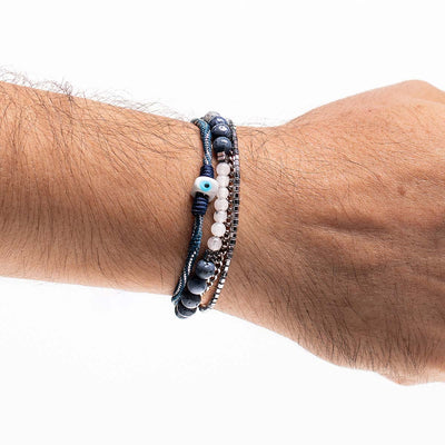 Handmade Men's Multiline Adjustable Bracelet