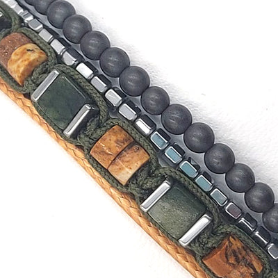 Handmade Men's Multiline Adjustable Bracelet