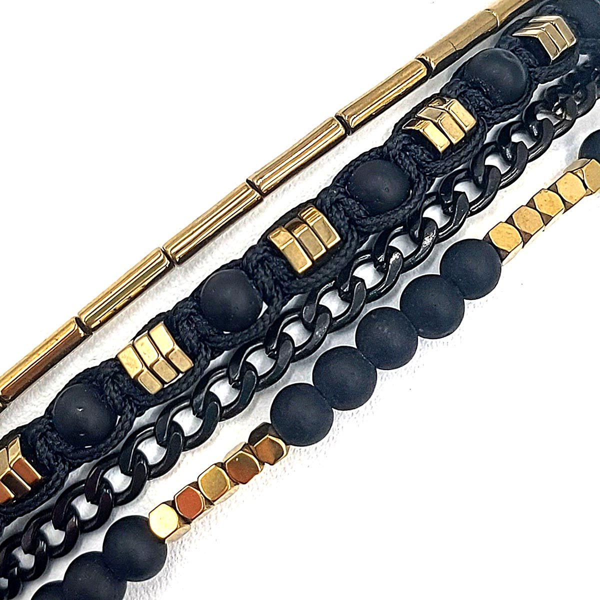 Handmade Men's Adjustable Beaded Bracelet