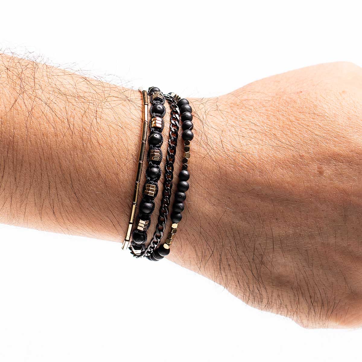 Handmade Men's Adjustable Beaded Bracelet
