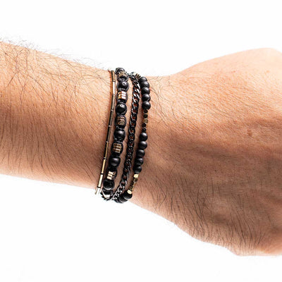 Handmade Men's Adjustable Beaded Bracelet