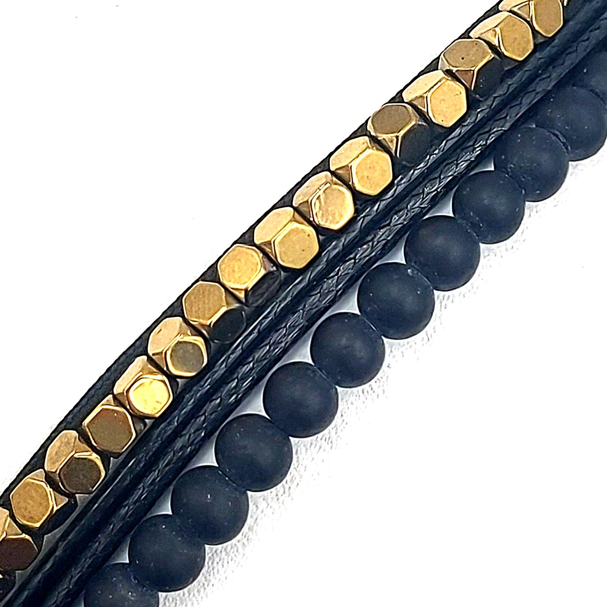 Handmade Men's Adjustable Beaded Bracelet