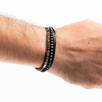 Handmade Men's Adjustable Beaded Bracelet