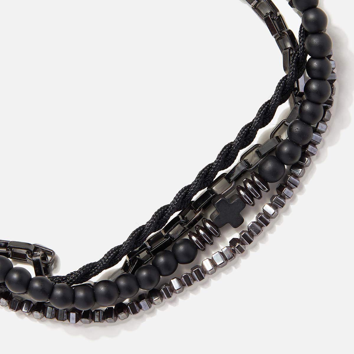 Handmade Men's Adjustable Multiline Beaded Bracelet