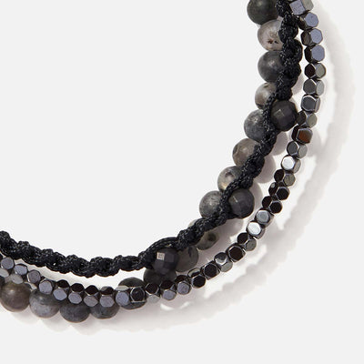 Handmade Men's Adjustable Beaded Bracelet
