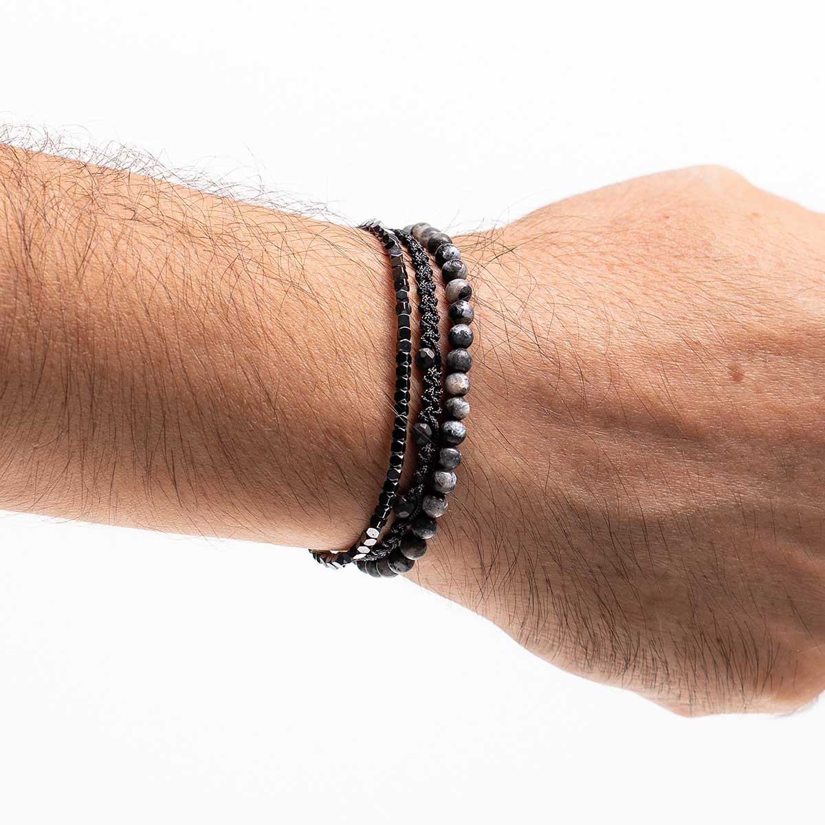 Handmade Men's Adjustable Beaded Bracelet