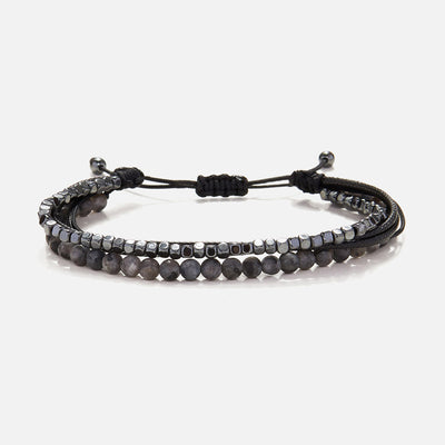 Handmade Men's Adjustable Beaded Bracelet