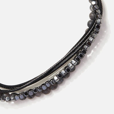 Handmade Men's Adjustable Beaded Bracelet