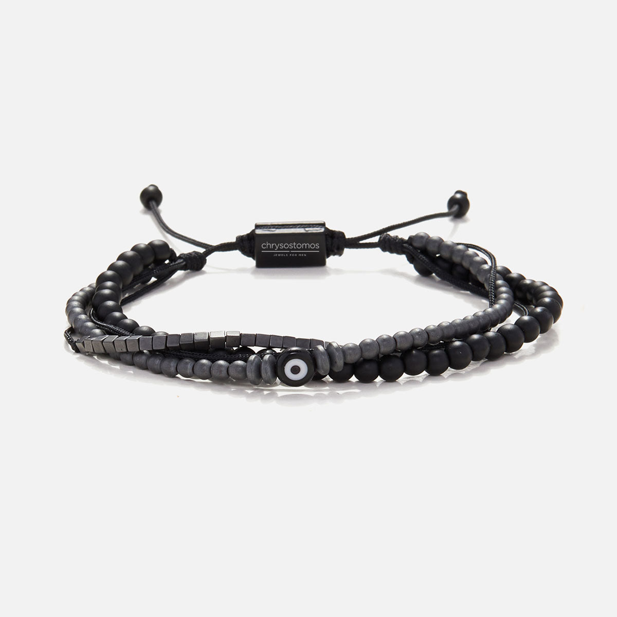 Handmade Men's Adjustable Multiline Beaded Bracelet
