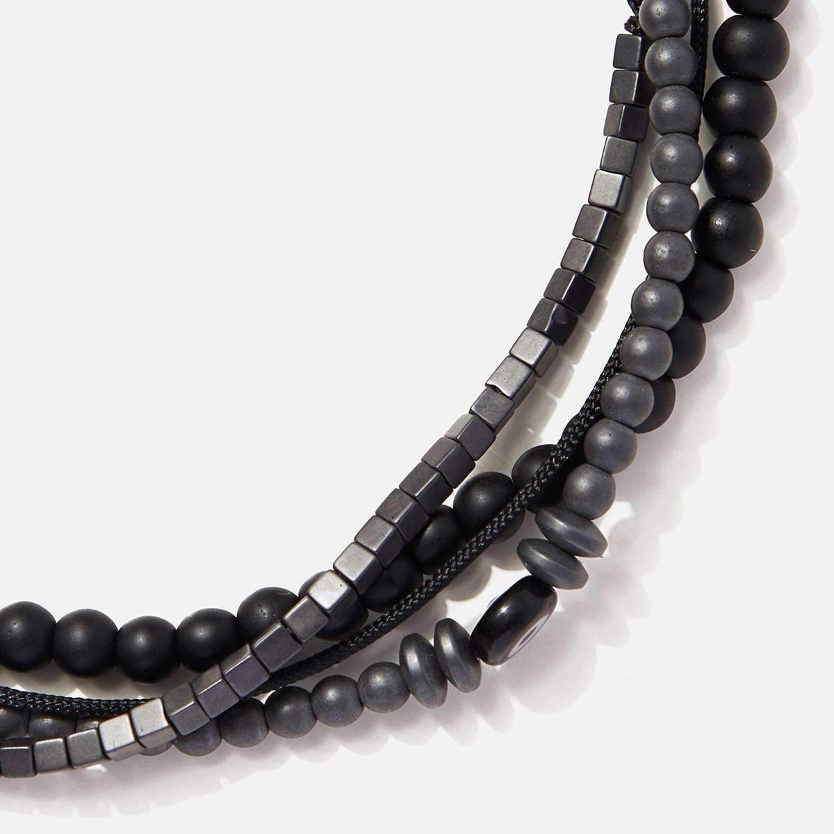 Handmade Men's Adjustable Multiline Beaded Bracelet