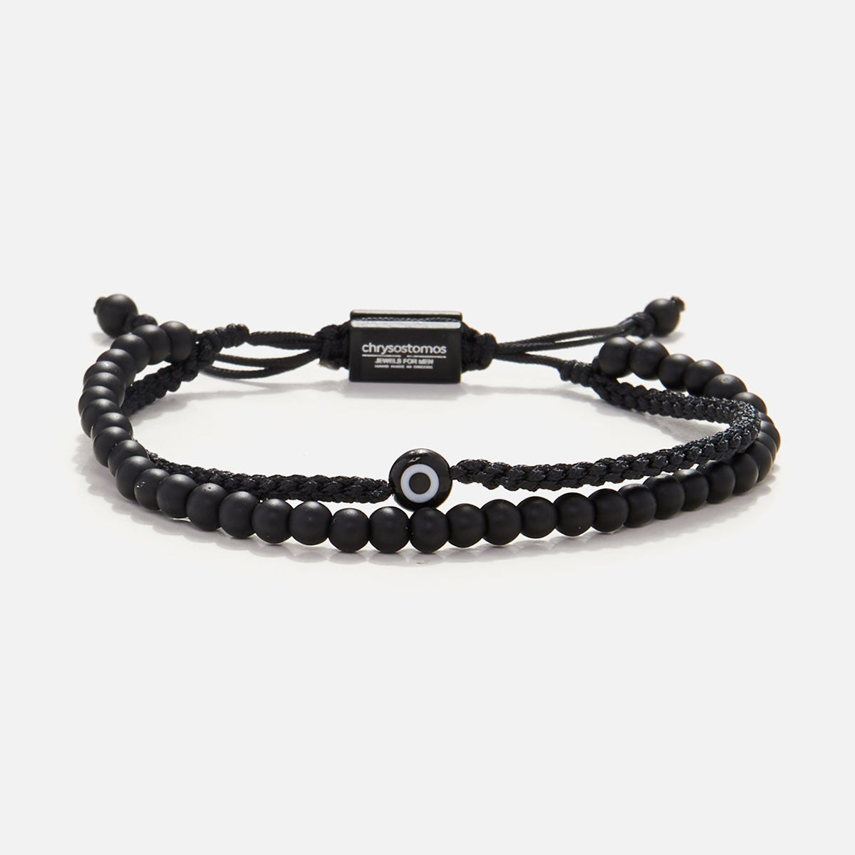 Handmade Men's Adjustable Multiline Beaded Bracelet
