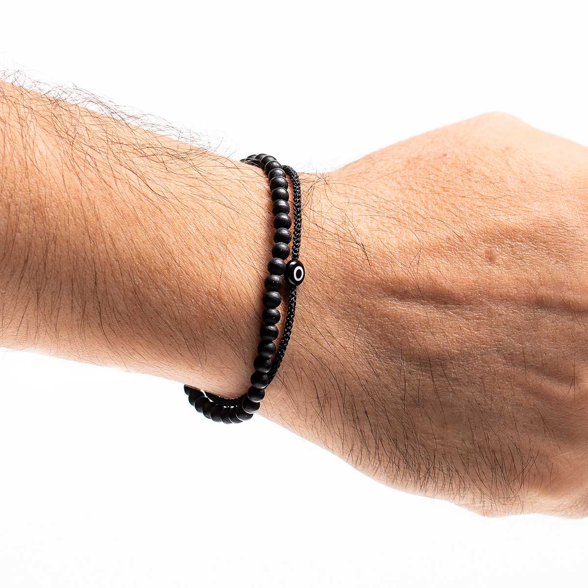 Handmade Men's Adjustable Multiline Beaded Bracelet