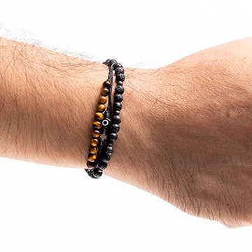 Handmade Men's Multiline Adjustable Bracelet