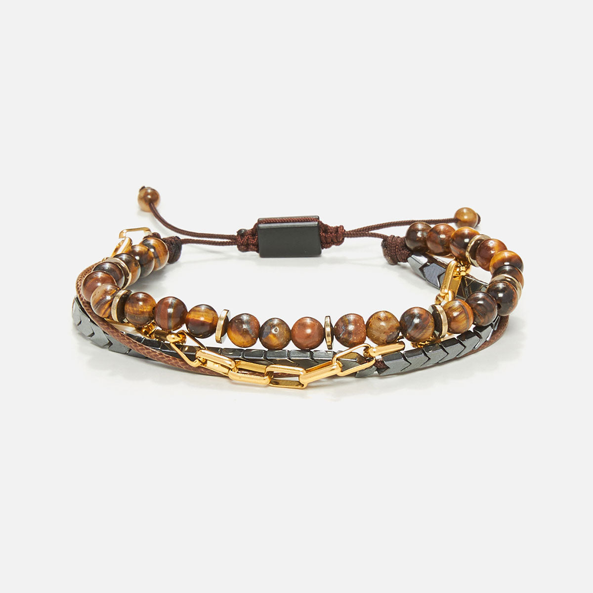 Handmade Men's Multiline Adjustable Bracelet