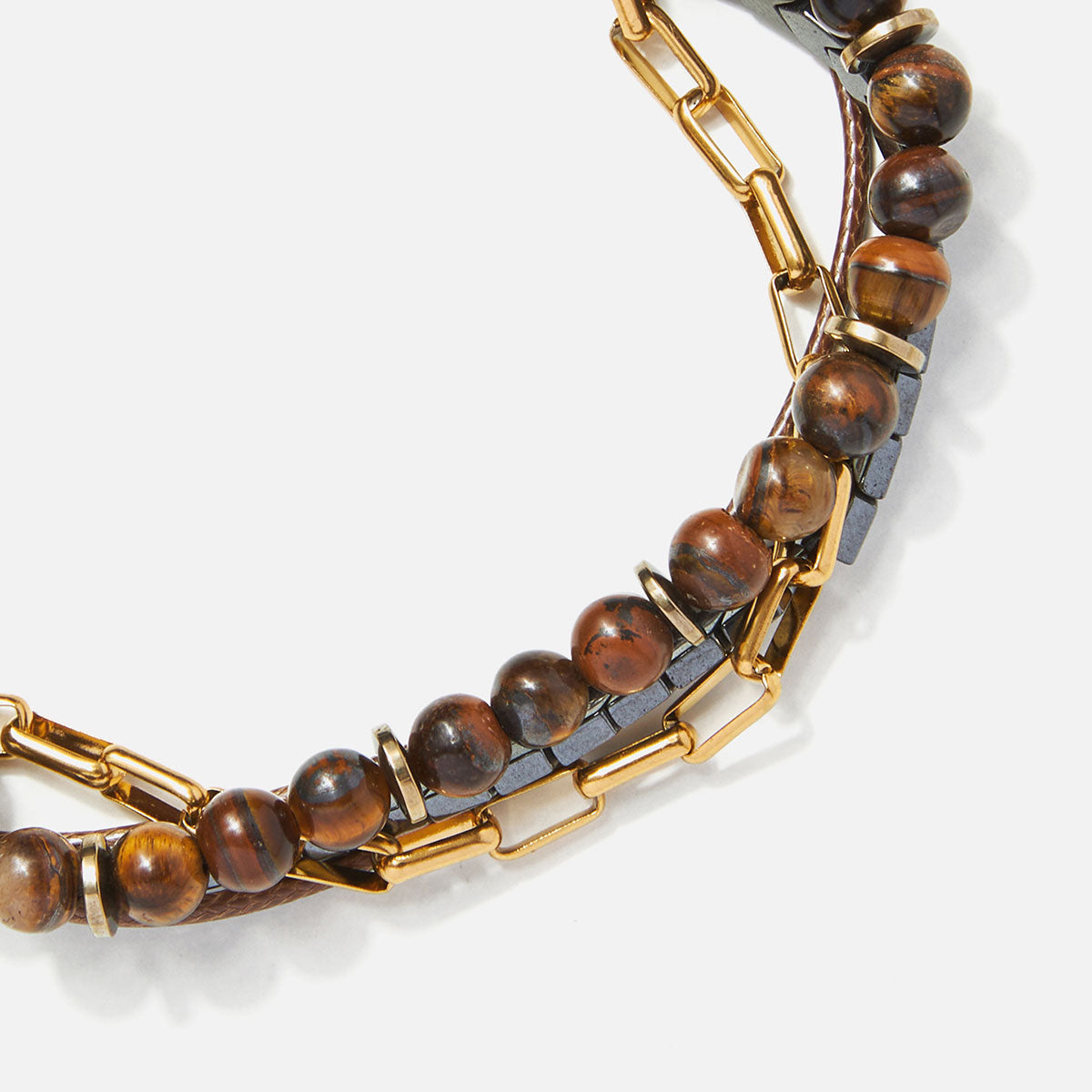 Handmade Men's Multiline Adjustable Bracelet