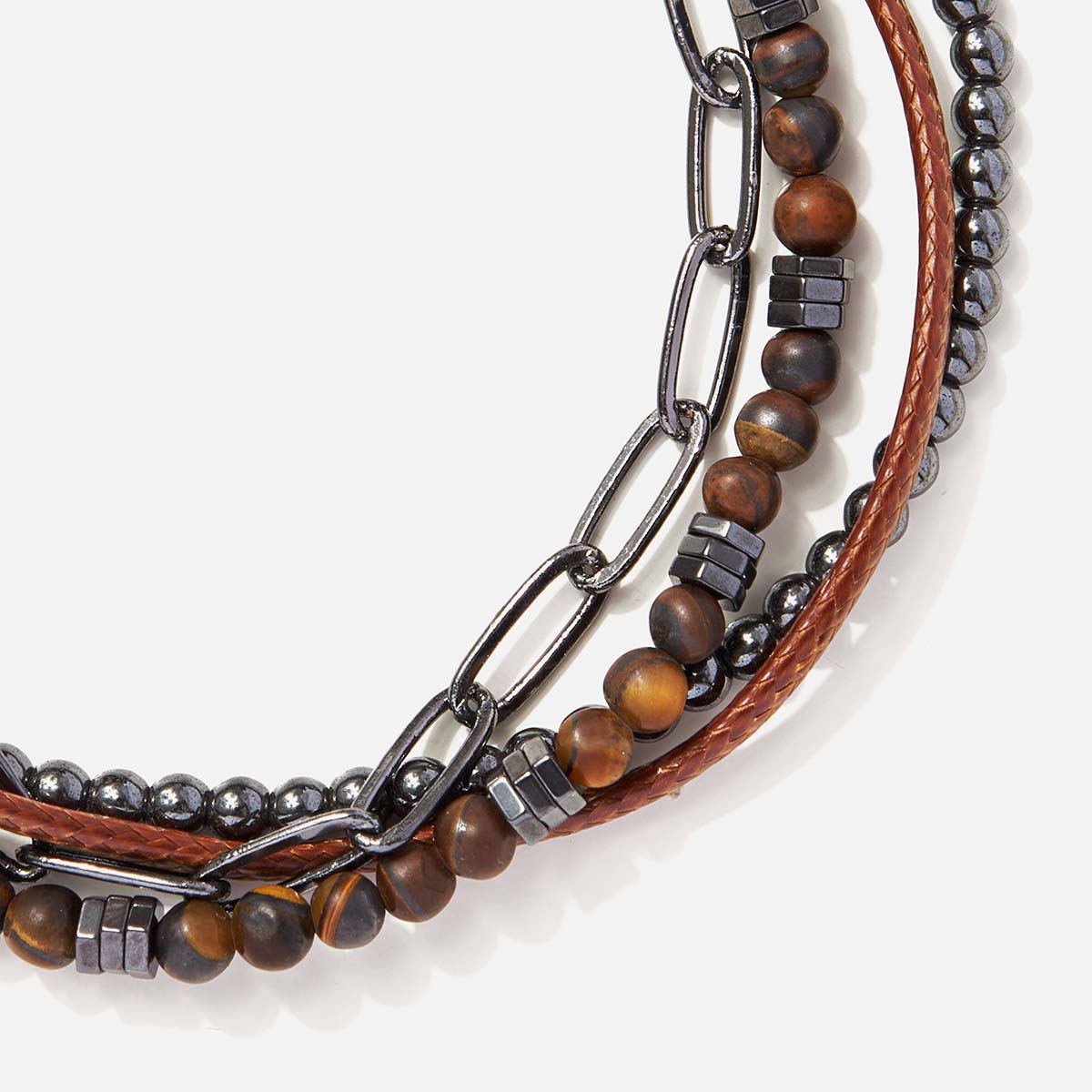 Handmade Men's Multiline Adjustable Bracelet
