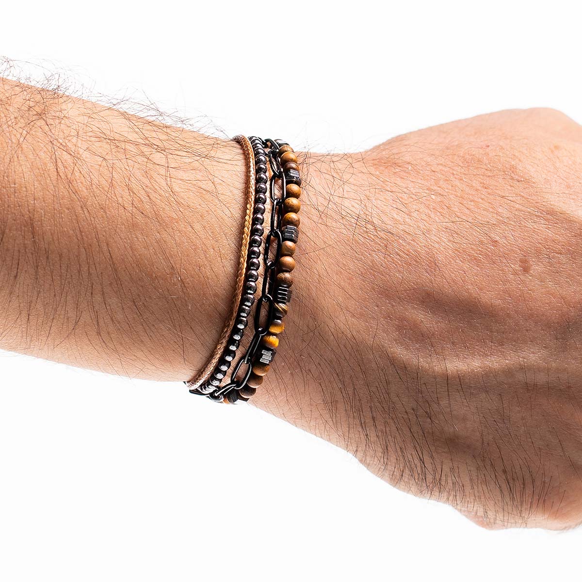 Handmade Men's Multiline Adjustable Bracelet