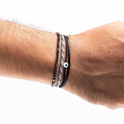 Handmade Men's Multiline Adjustable Bracelet