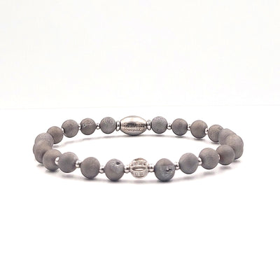Handmade Men's Beaded Leather Bracelet