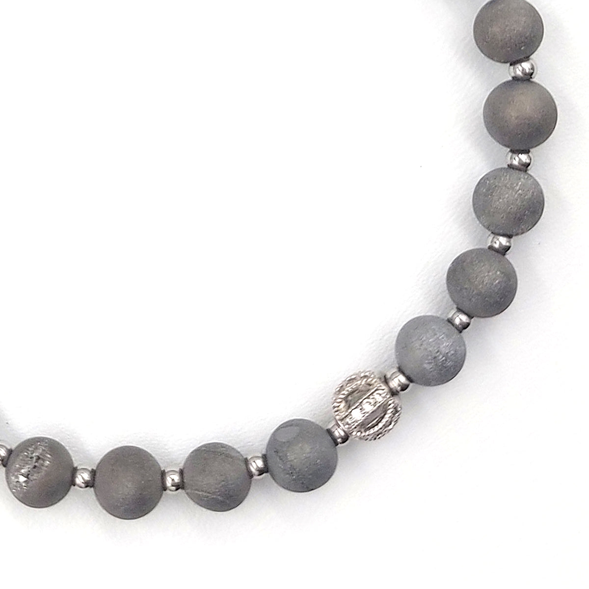 Handmade Men's Beaded Leather Bracelet