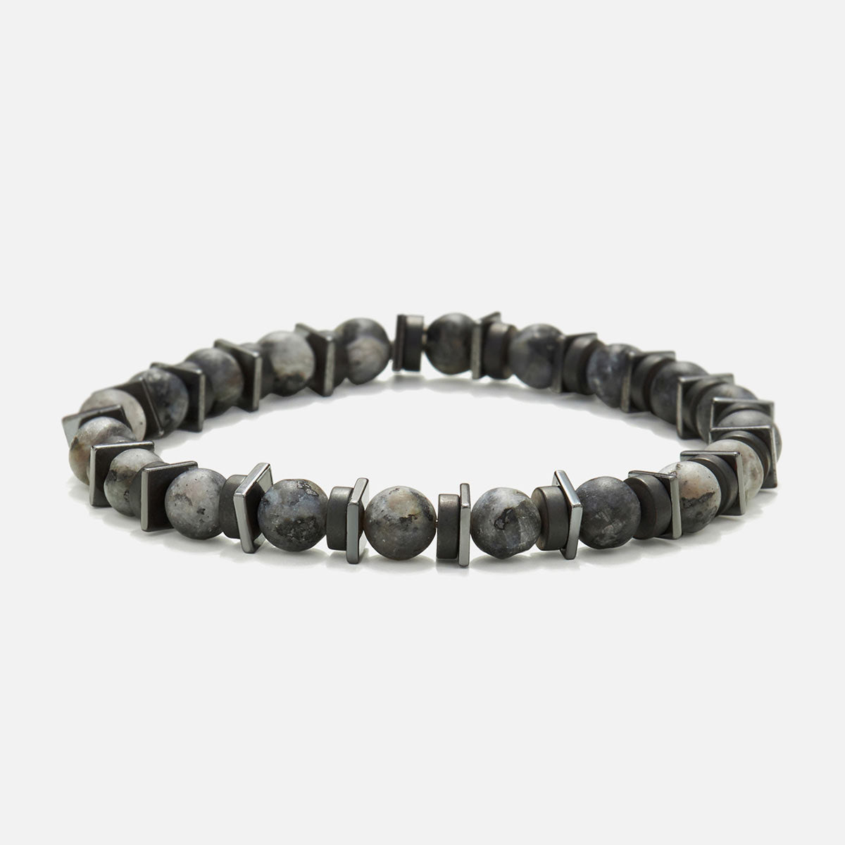 Handmade Men's Beaded Leather Bracelet
